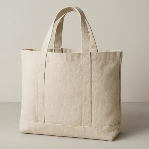 1 Organic Cotton Canvas Tote Bag Heavy Duty