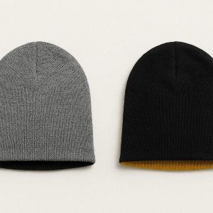 Reversible Beanie Hat Two Color Options