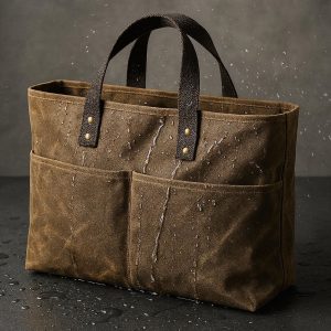 Water Resistant Waxed Canvas Utility Tote